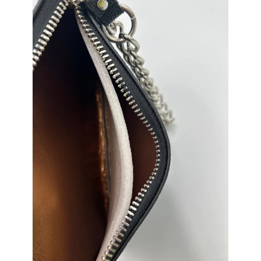 Michael Kors Black Signature Logo Belt Bag Chain Detail 35H1ST9N2B Waist Pack